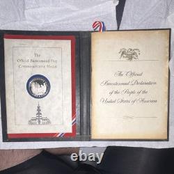 Franklin Mint Bicentennial Day Commemorative Silver Medal 0.925 with COA