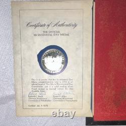 Franklin Mint Bicentennial Day Commemorative Silver Medal 0.925 with COA