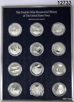 Franklin Mint Bicentennial History Navy 24 Medal Sterling Silver Set! #12773