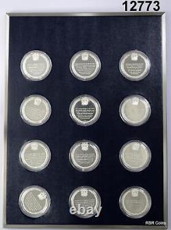 Franklin Mint Bicentennial History Navy 24 Medal Sterling Silver Set! #12773