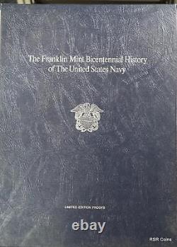 Franklin Mint Bicentennial History Navy 24 Medal Sterling Silver Set! #12773