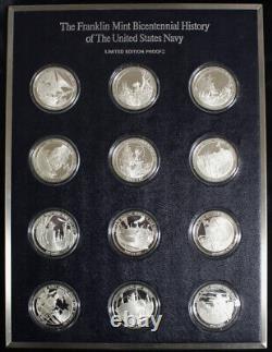 Franklin Mint Bicentennial History of The United States Navy 24 pcs 17 oz. ASW