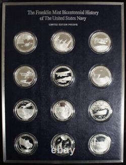 Franklin Mint Bicentennial History of The United States Navy 24 pcs 17 oz. ASW