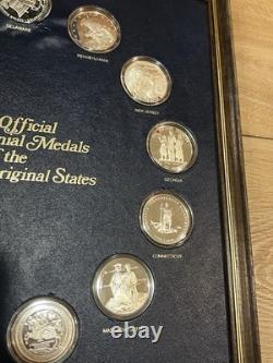 Franklin Mint Bicentennial Medals 13 Original States-Sterling Silver
