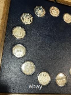 Franklin Mint Bicentennial Medals 13 Original States-Sterling Silver