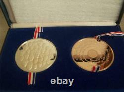 Franklin Mint Bicentennial Proof Limited Edition Medal Set Silver & Bronze Match
