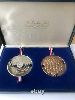 Franklin Mint Bicentennial SILVER and BRONZE medals Matched Proof COA BOX LETTER