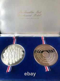 Franklin Mint Bicentennial SILVER and BRONZE medals Matched Proof COA BOX LETTER