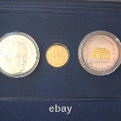 Franklin Mint Bicentennial Silver/gold Lot Of Proof Medals Set 1776-1976