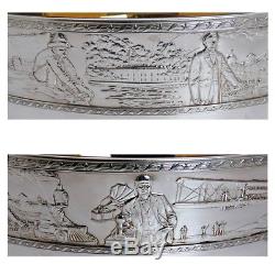 Franklin Mint Bicentennial Sterling Silver 24kt Gold Limited Edition Punch Bowl