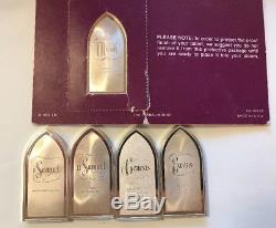 Franklin Mint Books Of The Bible Sterling Silver Ingot Medals- Five(5) Pieces