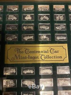 Franklin Mint CENTENNIAL CAR 96 PC. 925 Sterling Silver Mini Ingot Collection