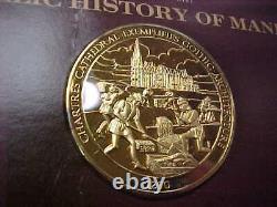 Franklin Mint, CHARTRES CATHEDRAL 2 OZ STERLING SILVER WITH 24 K GOLD OVERLAY