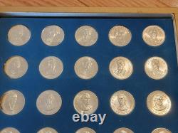Franklin Mint COMPLETE 39.925 Silver Medal Set -President Washington to Reagan