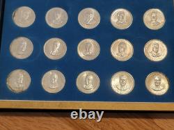 Franklin Mint COMPLETE 39.925 Silver Medal Set -President Washington to Reagan
