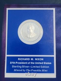 Franklin Mint COMPLETE 39.925 Silver Medal Set -President Washington to Reagan
