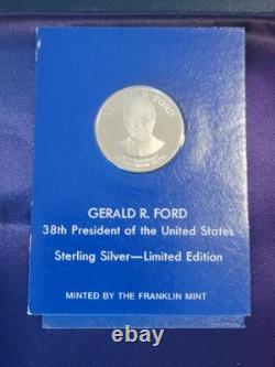 Franklin Mint COMPLETE 39.925 Silver Medal Set -President Washington to Reagan