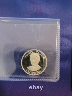 Franklin Mint COMPLETE 39.925 Silver Medal Set -President Washington to Reagan