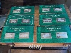 Franklin Mint Car Ingot Collection Sterling Silver Set 100 Ingots (208) Ounces