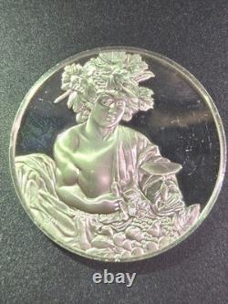 Franklin Mint Caravaggio Bacchus c. 1589 2 oz Silver Art Medal Round SW