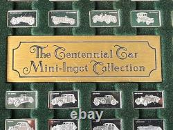 Franklin Mint Centennial Car Mini-Ingot Collection Complete 100 Sterling Silver