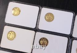 Franklin Mint Charter Member. 925 Sterling Silver Token Lot of 11, Toned 72.9g