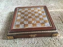Franklin Mint Chess Board ONLY Civil War Silver/Gold EditionGettysburg