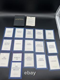 Franklin Mint Civil War Chess Set 1983 Edition + Board + COA + All Cards