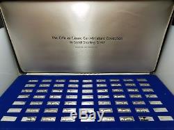 Franklin Mint Classic Car Miniature Collection In Solid Sterling Silver Boxed Se