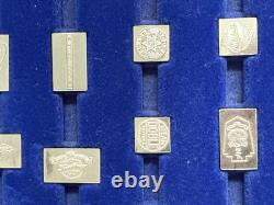 Franklin Mint Classic car logo 1 Gram sterling silver Set 50 Pieces