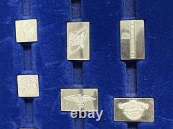 Franklin Mint Classic car logo 1 Gram sterling silver Set 50 Pieces