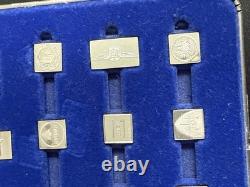 Franklin Mint Classic car logo 1 Gram sterling silver Set 50 Pieces