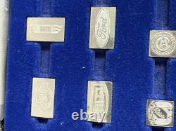 Franklin Mint Classic car logo 1 Gram sterling silver Set 50 Pieces