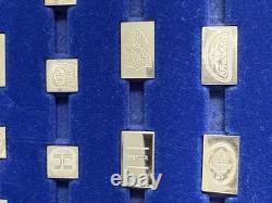 Franklin Mint Classic car logo 1 Gram sterling silver Set 50 Pieces