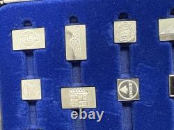 Franklin Mint Classic car logo 1 Gram sterling silver Set 50 Pieces