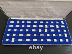 Franklin Mint Classic car logo 1 Gram sterling silver Set 50 Pieces