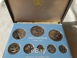 Franklin Mint Coinage of Belize Proof Set 1980 Certificate Auth. Limited Edition
