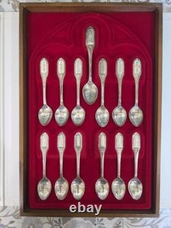 Franklin Mint Collection Of Apostle Spoons A Limited Edition In Solid