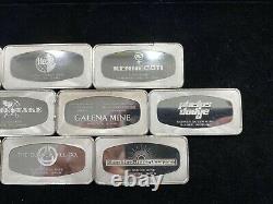 Franklin Mint Collection of Official Silver ingots of the Great Western Mines