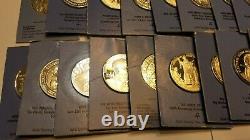 Franklin Mint Commemorative. 925 Sterling Silver Medal Coin Lot of 22 Coins
