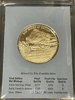 Franklin Mint Commemorative Issues of 1971 36 Sterling Silver Medals
