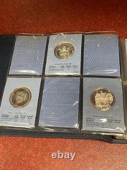 Franklin Mint Commemorative Issues of 1971 36 Sterling Silver Medals