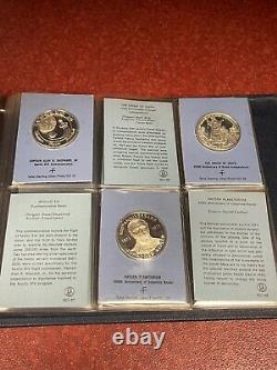 Franklin Mint Commemorative Issues of 1971 36 Sterling Silver Medals