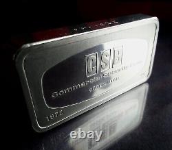 Franklin Mint Commercial Security Bank Ogden Utah 2oz+ Sterling Silver Ingot-Bar