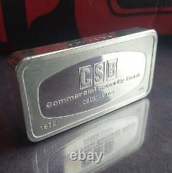 Franklin Mint Commercial Security Bank Ogden Utah 2oz+ Sterling Silver Ingot-Bar