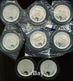 Franklin Mint East African Wild Life Society 2 oz Sterling Silver (Lot of 20)