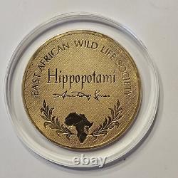 Franklin Mint East African Wildlife Society Silver. Large 2 oz Medal Coins