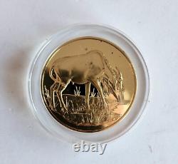 Franklin Mint East African Wildlife Society Silver. Large 2 oz Medal Coins