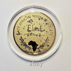 Franklin Mint East African Wildlife Society Silver. Large 2 oz Medal Coins
