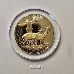 Franklin Mint East African Wildlife Society Silver. Large 2 oz Medal Coins